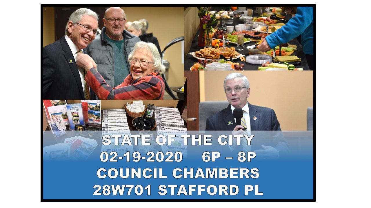 State of City collage photo of Mayor Brummel and other attendees at the 2019 State of the City Addre