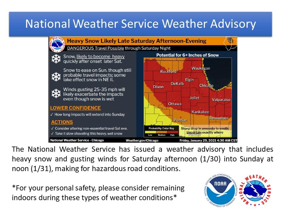 Weather Advisory 01/30/21 Snow