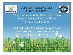 Spring Holiday 2021 hours