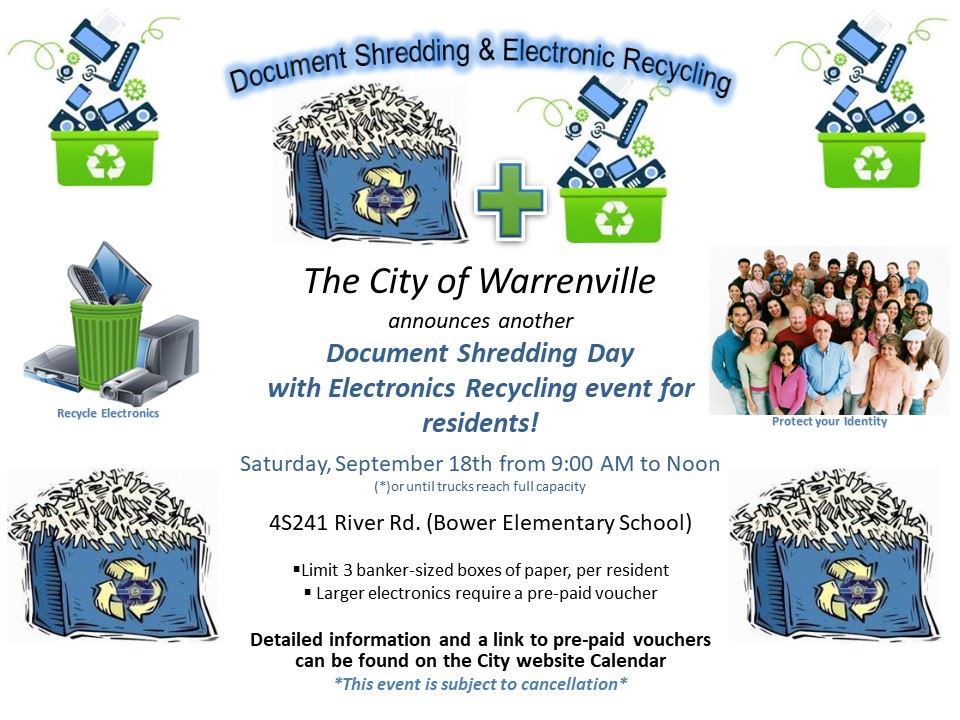 Resident Shredding Day with Electronic Recycling event 09/18/2021 (image)