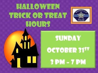 Halloween Trick or Treat Hours (image)