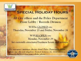 Thanksgiving Holiday Hours 2021 (image)