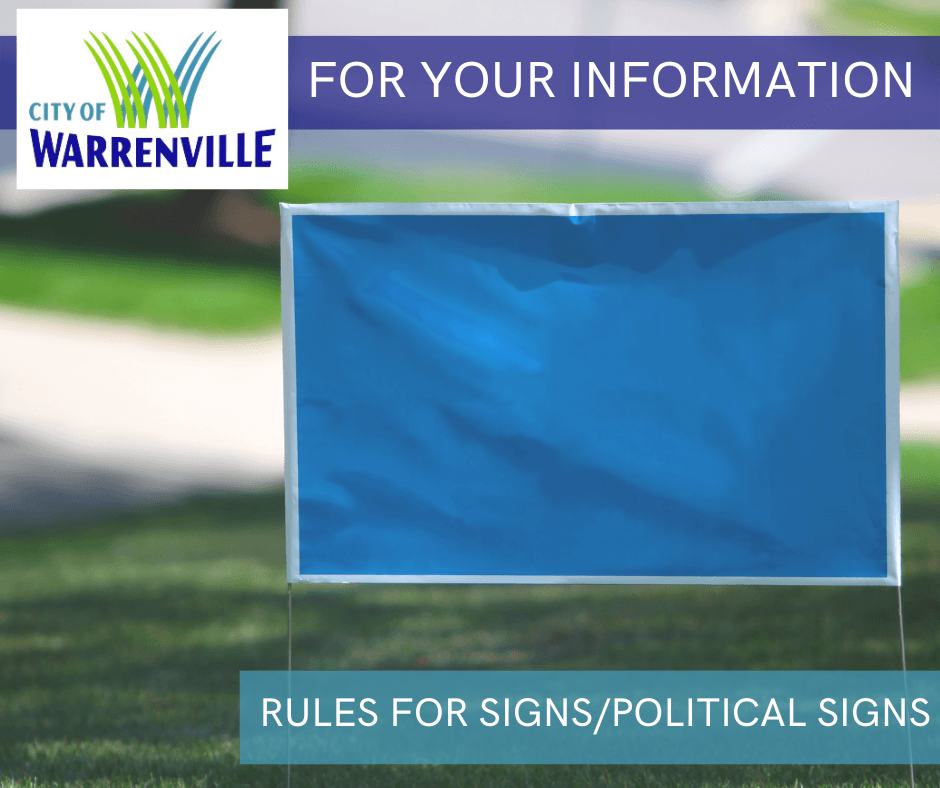 A graphic showing a blank yard sign that says 