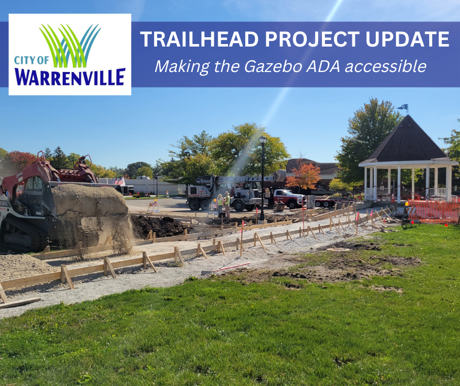 Photo of gazebo construction to make it ADA accessible.