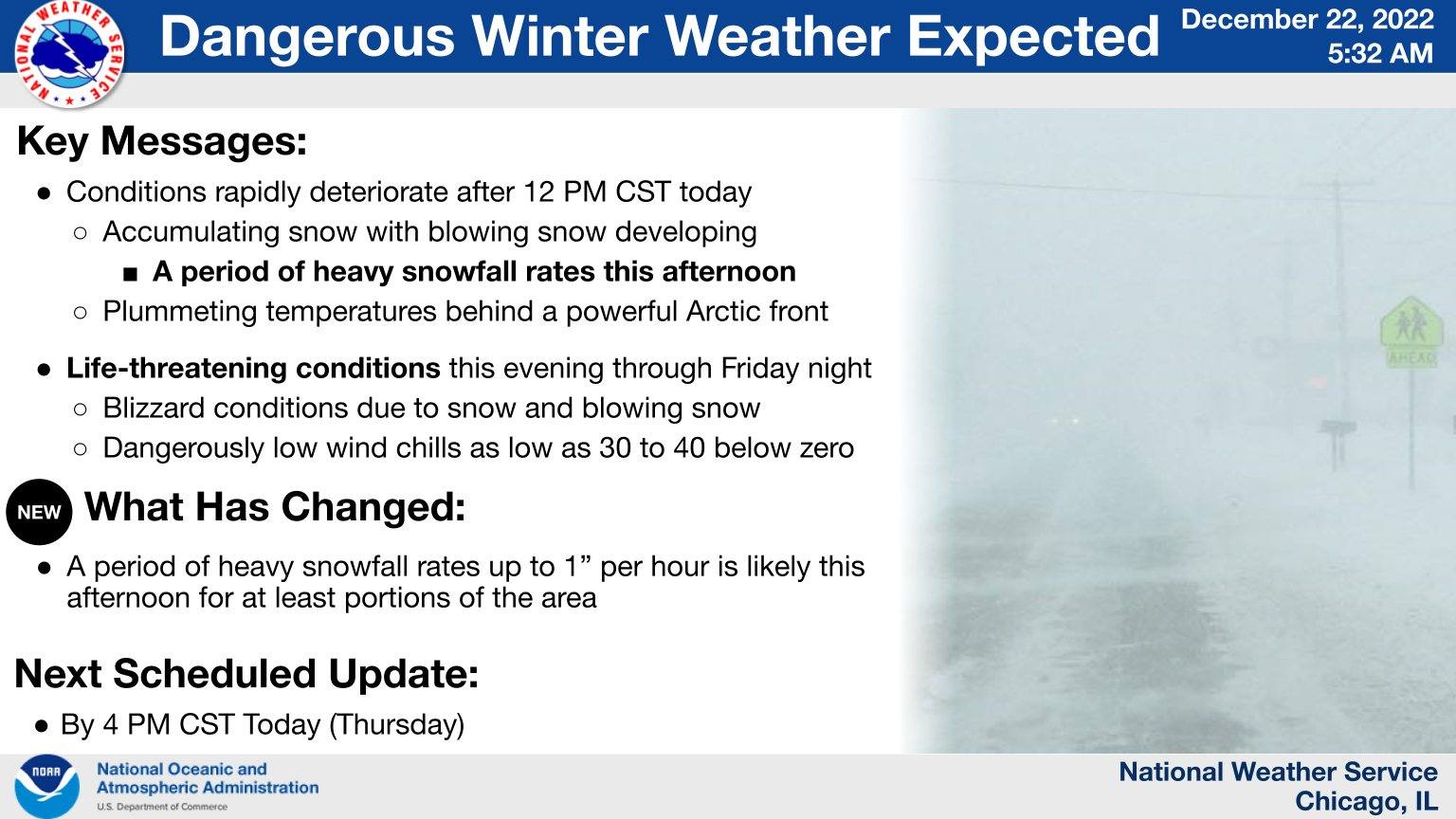 Weather update December 22 a.m.