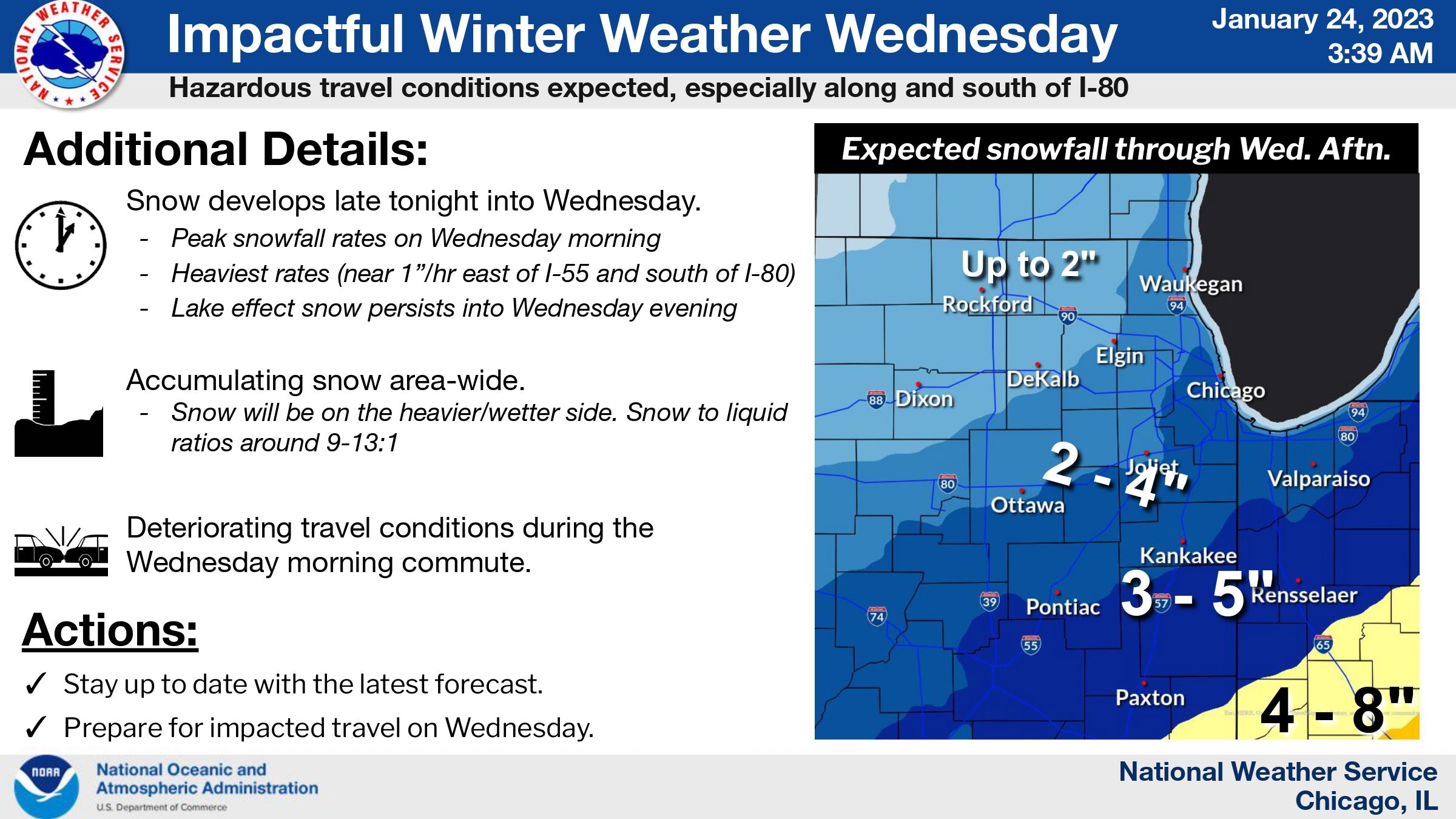 A map of the January 25 snow forecast for our area.