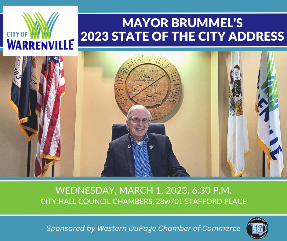 A photo of Mayor Brummel to promote State of the City 2023 on March 1