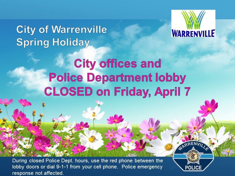 City Holiday Hours - Spring 2023 (Image)