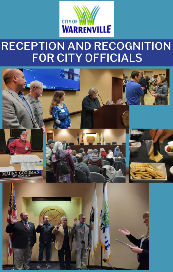 City of Warrenville Aldermen and Treasurer swearing in and thank you May 1