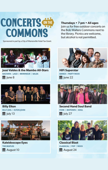 Concerts on the Commons 2023 schedule