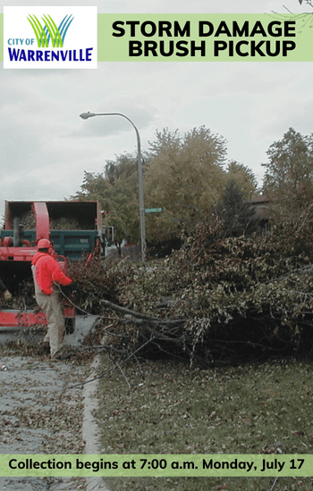 Storm brush pickup begins Monday, July 17