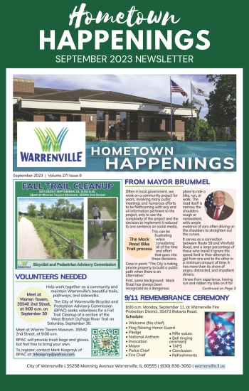 September Hometown Happenings