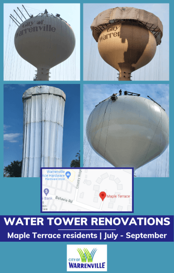 A note from Public Works water tower update  
