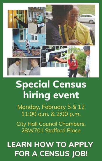 Special Census hiring event in February.