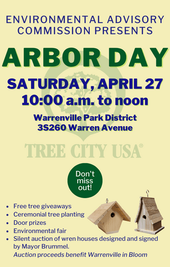 Arbor Day event Saturday, April 27
