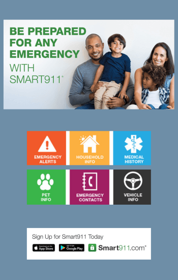 Prepare for emergencies: Sign up for Smart 911.