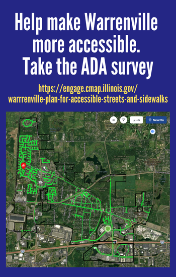 Warrenville streets and sidewalks accessibility survey May 2025