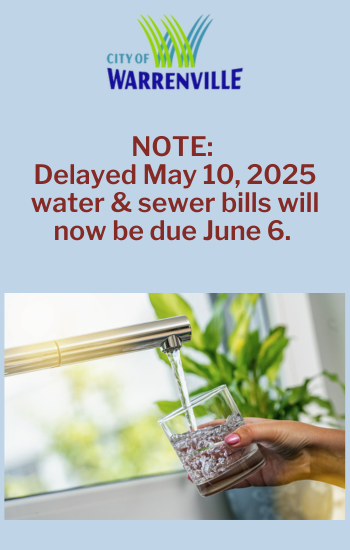 May water and sewer bills are due June 6, 2025.