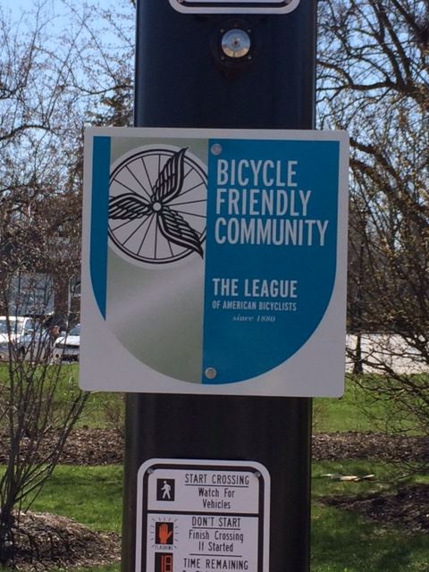 2016 Bicycle Friendly Community Sign (SW corner Butterfield and Batavia) 3 of 3